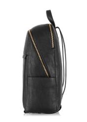 Dwukomorowy czarny plecak damski TOREC-0921-99(W24)