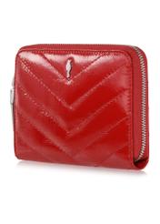 Red leather medium women's wallet PORES-0942-41(Z24)-02