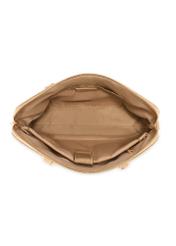 Beżowa damska torba na laptopa TOREC-1130-1A(W26), widok produktu od środka na białym tle.