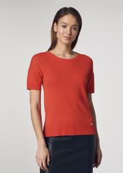 Czerwona bluzka damska BLUDT-0110-41(W21)