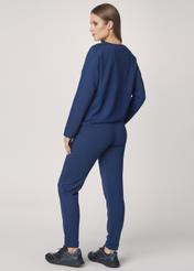 Granatowa bluza basic oversize damska BLZDT-0063-69(Z21)-04