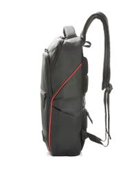 Czarny duży plecak męski TORMN-0396-9J(W26), widok produktu z boku na białym tle.