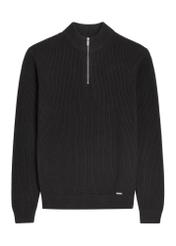 Czarny sweter męski SWEMT-0175-99(Z26), widok produktu z przodu na białym tle.