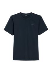 T-shirt męski w kolorze granatowym TSHMT-0134-68(Z25), widok produktu od przodu na białym tle.