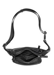 Black leather men's bag TORMS-0441-99(Z24)-06