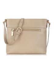 Leather beige women's shoulder bag TORES-0896B-81(Z24)-01