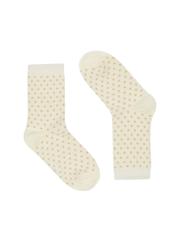 Beige dotted women's socks SKADT-0058A-12(Z23)-01