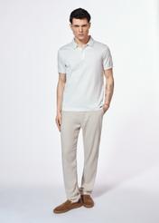 Biała koszulka polo z bawełny POLMT-0077-12(W25)