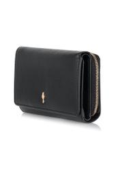 Large black leather women's wallet PORES-0801B-99(W24)-02