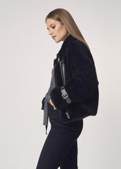 Wełniane futerko damskie oversize FUTDW-0002-99(Z21)-02