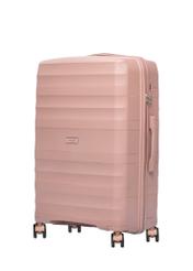 Duża walizka na kółkach WALPP-0024-5B-28(W26), widok produktu skosem na białym tle.