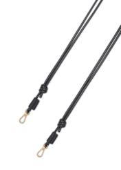 Czarna torebka typu worek TOREC-1215-99(W26) - widok produktu z góry, na białym tle. 