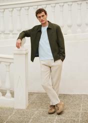 Przejściowa kurtka męska w kolorze khaki KURMT-0415-8D(W26)