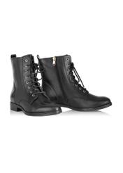 Women's black leather heeled boots BUTYD-1008-99(Z23)-02