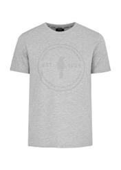 Szary T-shirt męski z logo marki OCHNIK TSHMT-0101-91(W24)