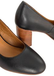 Black women's pumps made of natural leather BUTYD-1129-99(Z24)-09