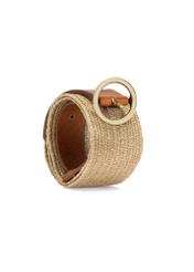 Szeroki pasek damski ze skóry naturalnej PASDS-0327-1E(W26) - widok produktu z przodu, na białym tle. 