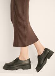 Czarne skórzane buty damskie BUTYD-1310-99(Z26)