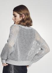 Szary sweter damski SWEDT-0140-91(Z21)