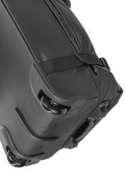 Walizka mała na kółkach WALNY-0047-99-19(W26) - zbliżenie na detal, na białym tle.