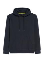 Czarna bluza męska z kapturem BLZMT-0073-99(Z25), widok produktu z przodu na białym tle.