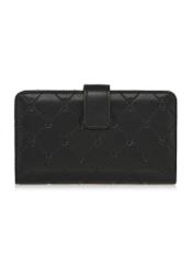 Black women's wallet with embossed pattern POREC-0391-99(Z24)-03