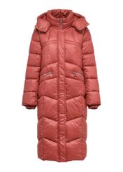 Red long women's winter jacket  KURDT-0530-85(Z24)-04