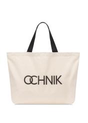 Bawełniana torba w kolorze ecru TOREN-0136-1E(W26) - widok produktu z przodu, na białym tle. 