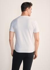 Trójpak białych T-shirtów męskich basic ZESMT-0040-11(KS)