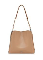 Beige women's shopper bag TOREC-0862A-81(Z24)-02