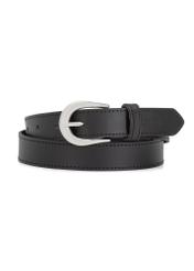 Czarny skórzany pasek damski PASDS-0303A-99(W25)-01