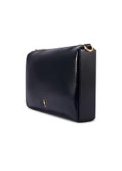 Granatowa skórzana torebka damska TORES-1294-7E(W26)