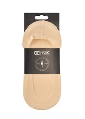 Zestaw beżowych stopek damskich ZESDT-0032-1B(W26) - widok produktu od góry, na białym tle. 