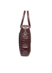Skórzana elegancka torba damska croco TORES-1128E-89(Z25), widok produktu z boku na białym tle.  