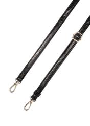 Średnia czarna torebka damska TOREC-1121-9F(W26), widok paska produktu na białym tle.