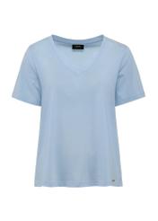 Błękitny t-shirt damski basic TSHDT-0120-60(W25)-01