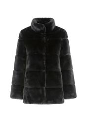 Women's artificial fur with stand-up collar FUTDP-0009-99(Z21)-02