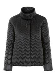 Czarna pikowana kurtka damska KURDT-0282-99(W21)-03