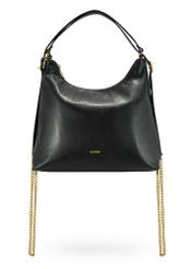 Czarna torebka damska shopper TOREC-1083-99(Z25), widok produktu od przodu na białym tle.-02