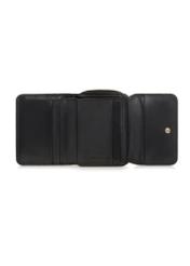 Mały czarny skórzany portfel damski PORES-0802A-99(W23)-03