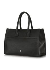 Women's black leather shopper bag TORES-1069-99(Z24)-03