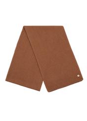 Kaszmirowy szalik damski w kolorze camelu SZADT-0093-1D(Z26) - widok produktu z góry, na białym tle. 