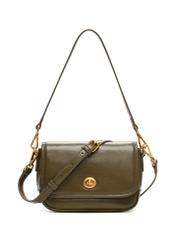 Mała torebka damska khaki TOREC-1249-8D(Z26), widok produktu z przodu na jasnym tle.