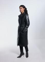 Black leather coat-style jacket KURDS-0494-5480(Z24)