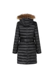 Women's black down jacket with hood KURDT-0131-99(Z20)-04