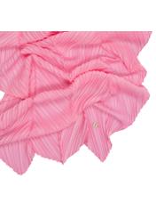 Różowy szalik damski z marszczeniem SZADT-0157-33(W24)