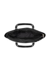 Duża czarna torba typu shopper TOREN-0353-99(Z26), widok produktu w środku na białym tle.