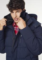 Warmed navy blue men's winter jacket KURMT-0242-69(Z21)-06