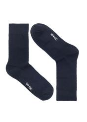 Navy blue long men's socks SKAMT-0193-69(Z24)-01