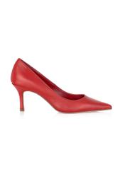 Red leather women's pumps BUTYD-1031-42(Z24)-03